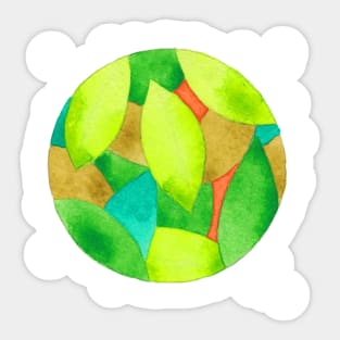 Circle of leaves Sticker